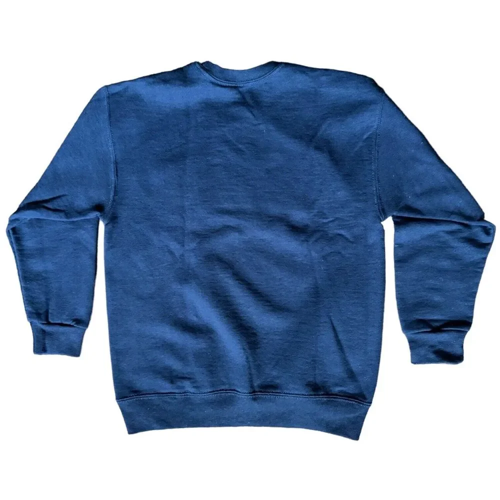 Tennessee Youth Small Pullover Sweatshirt Blue Tackle Twill Fleece Shirt Jerzees